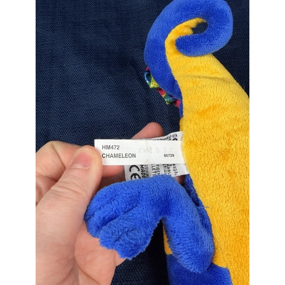 Ganz Webkinz Chameleon Beanbag Plush Lizard HM472 Blue Yellow No Code Reptile